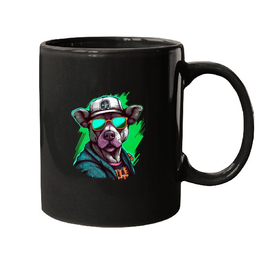 Street Art Dog Urban Rap Street Mugs