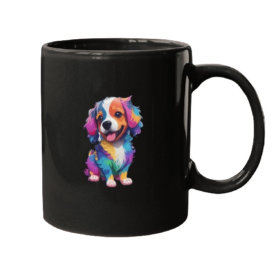 Colorful Cute Dog for Dog Lovers Mugs