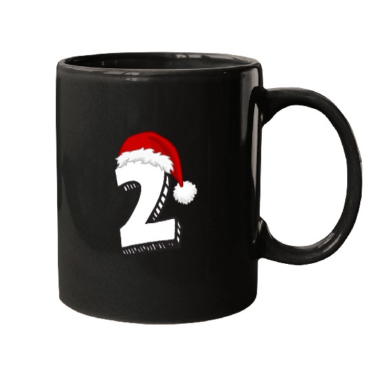 Number 2 Second Birthday - Christmas Two Mugs