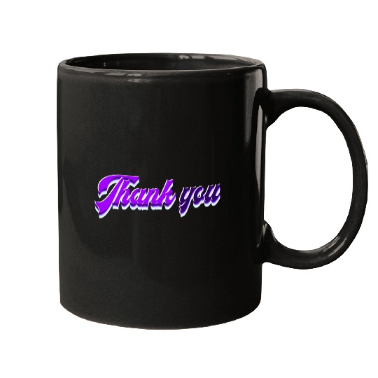 Typography Thank you Mugs