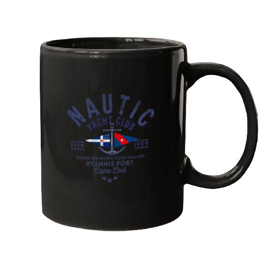 Nautic Yacht Club Emblem Design Mugs