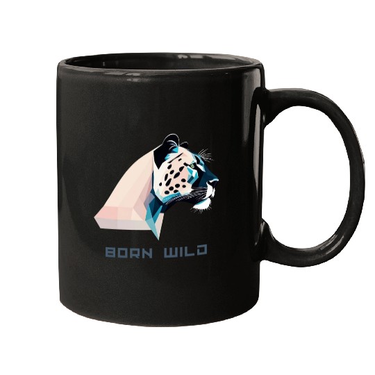 Geometric Lowpoly Wildcat Mugs