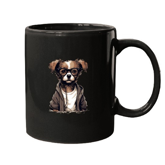 Chihuahua in Street Wear Mugs
