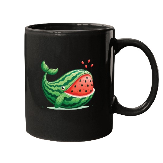 Melon Whale Funny Animal Made Of Vegetables Mugs