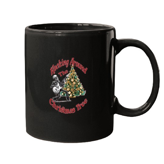 Rocking Around the Christmas Tree Skeleton Mugs,