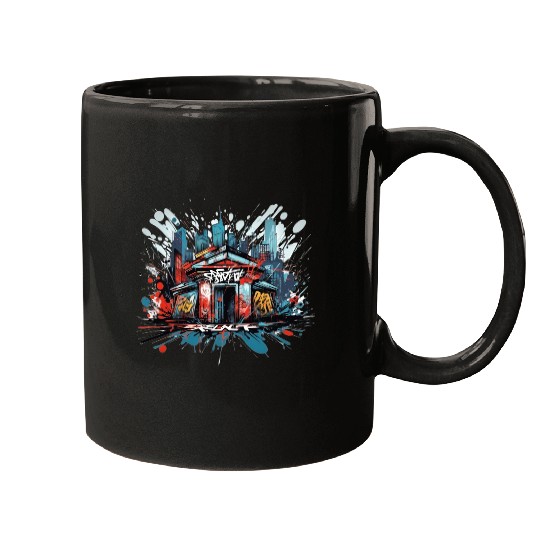 Tagged Elegance - cool Urban Graffiti Mugs