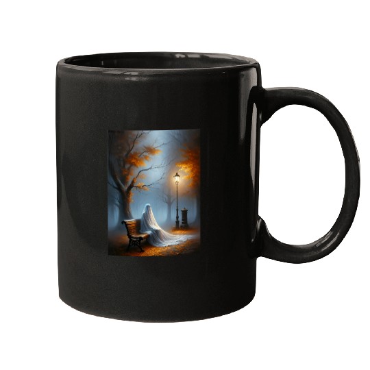 Loneliness in Autumn Mist Mugs