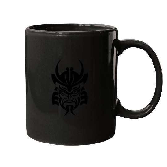 Samurai Helmet Logo Katana Swordsman Mugs