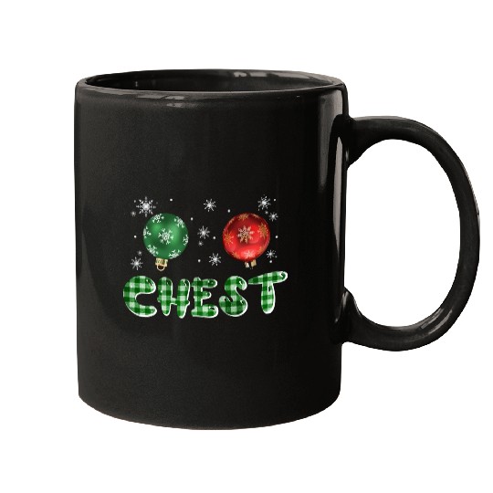 Chest Nuts Christmas Couple Funny Matching Mugs
