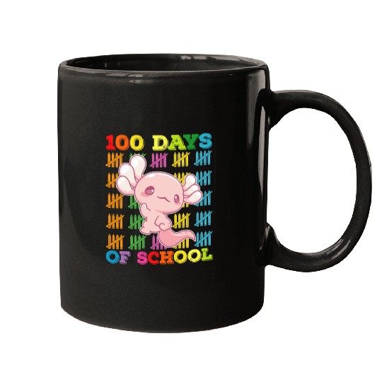 100 Days Of School Axolotl Teacher Mugs