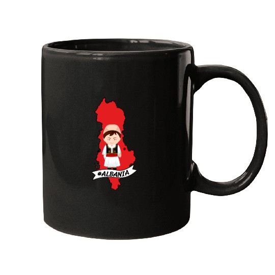 Albania Flag Map (Boy) Mugs