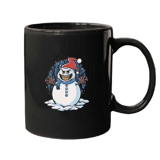frosty snowman creepy Mugs