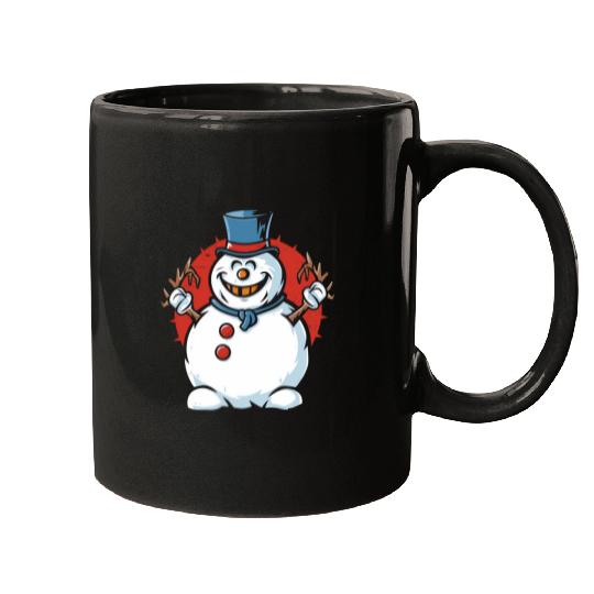 frosty snowman creepy Mugs