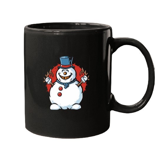 frosty snowman creepy Mugs
