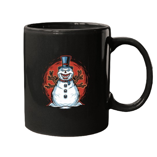 frosty snowman creepy Mugs