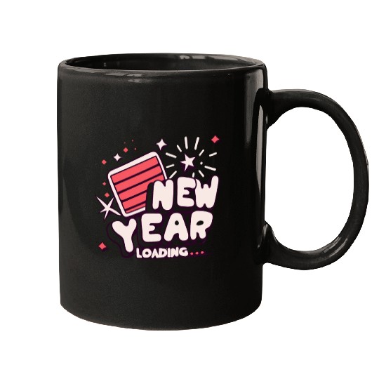 NYE New Year Loading Cheers To Festive New Year's Mugs