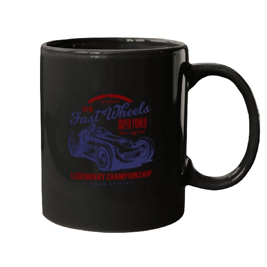 Race Car Vintage Mugs