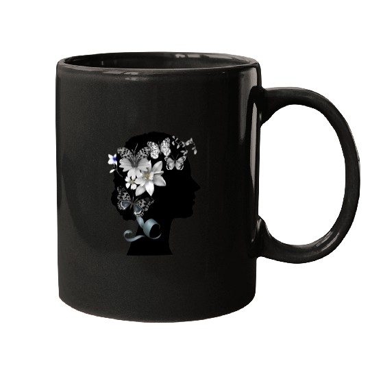 Woman's head Mugs