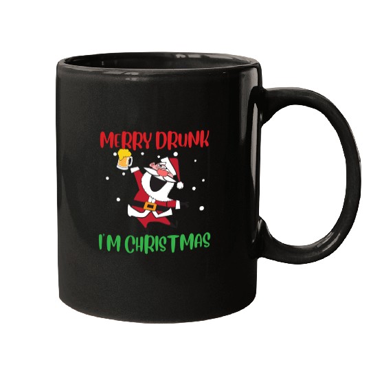Merry Drunk I'm Christmas Funny Santa Claus Mugs