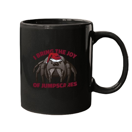 Creepy Christmas Joy Spider Mugs
