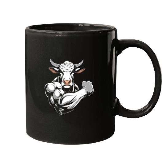 Workout Gym Cow Mugs