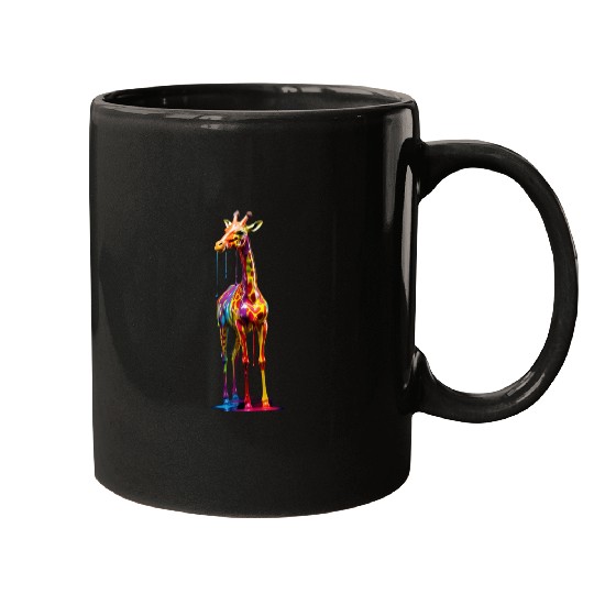 Rainbow Colored Giraffe Mugs