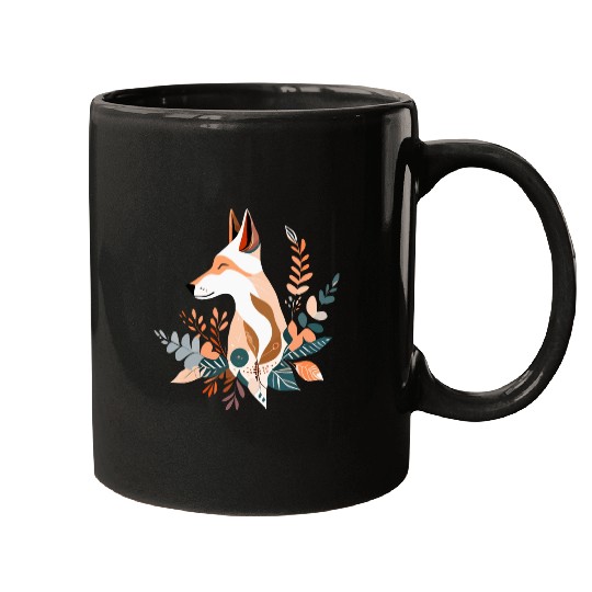 Boho Wolf Design Mugs