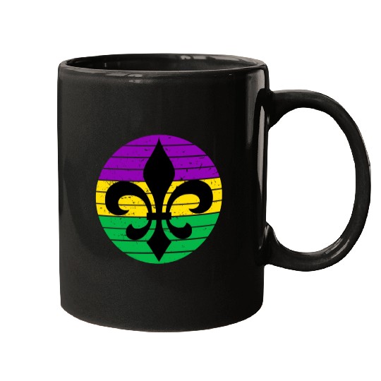 Mardi Gras Fleur De Lis Mugs