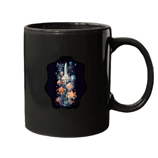 space flower Mugs