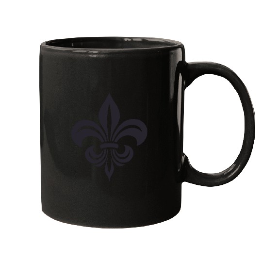 Simple French lily Design Mugs