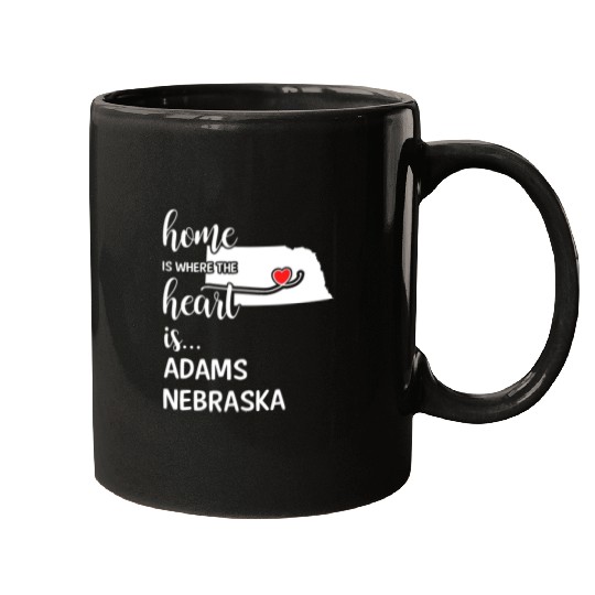 Adams County Nebraska Is Where My Heart Is Gift Mugs