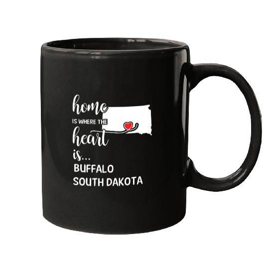 Buffalo County South Dakota Is Where My Heart Is Mugs