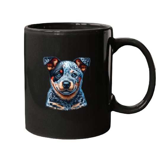 Playful Cattle Pup - Australian Cattle Dog Puppy Mugs