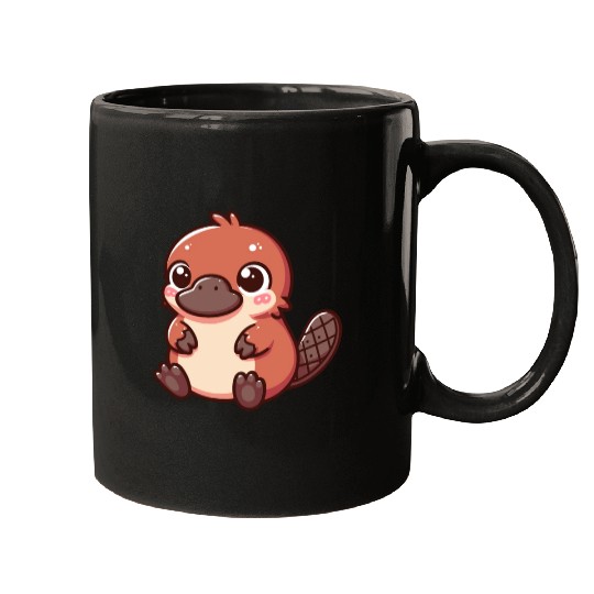 Playful Platypus Cartoon Mugs