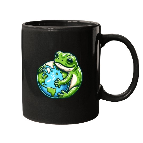 Frog Embracing Earth: Earth Day Mugs