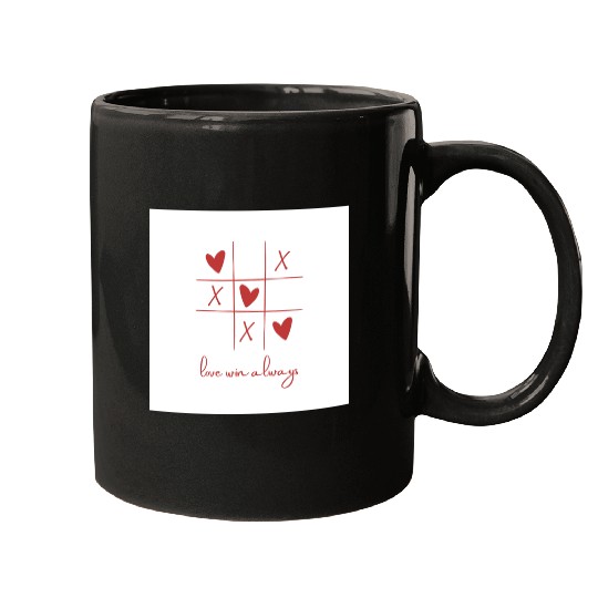 Beige Rouge Amour Saint Valentin Mugs
