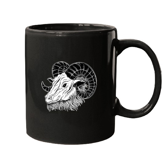 Baphomet Goat Horn Art Mugs