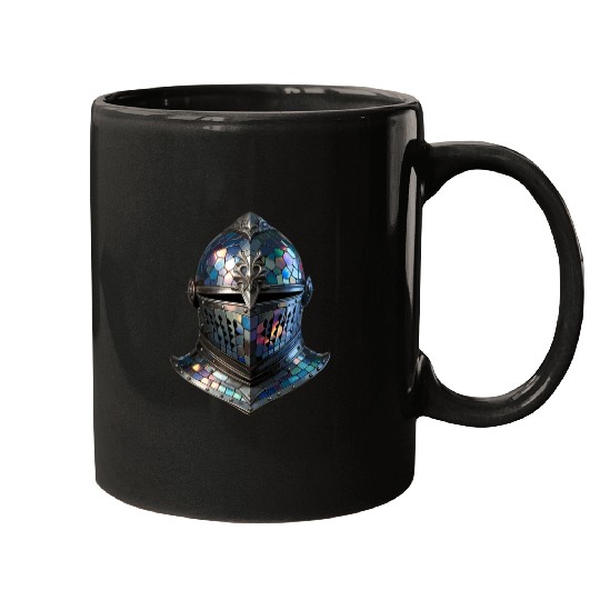 Enchanted Knight's Helmet - Stained Glass Armor Mugs