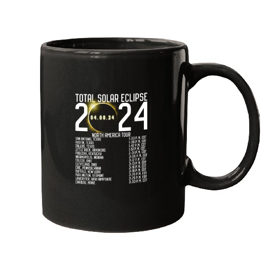 North America Tour 2024 Totality Solar Eclipse Mugs