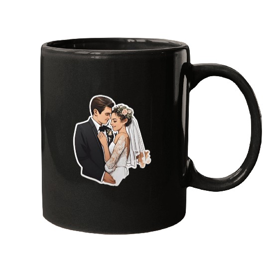 Flat Card Wedding Mugs