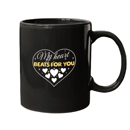 My heart beats for you. Mugs