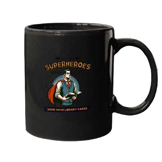 Superhero Librarian - Library Card Mugs