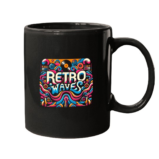 Retro Waves Aesthetic Mugs