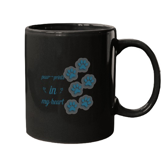 paw prints in my heart Mugs