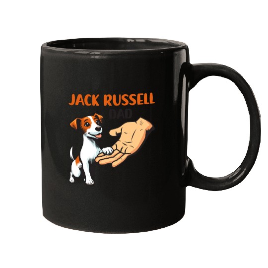 Jack Russell Terrier Dad Typography Mugs