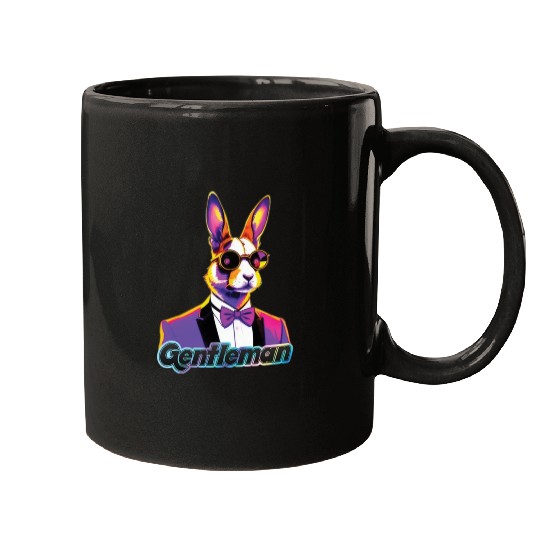 Pop Art Playboy Rabbit Gentleman Cyberpunk Bunny Mugs