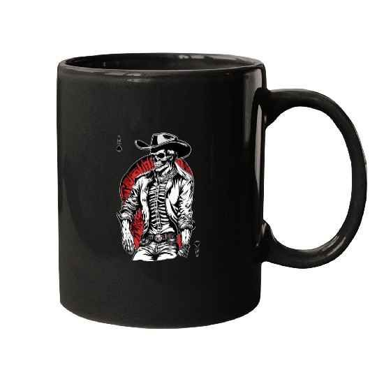 Weird Wild West: Aces High Skeleton Cowboy Mugs