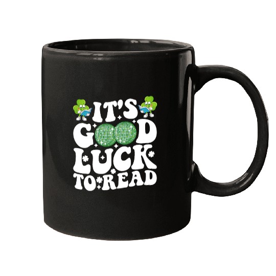 It's Good Luck To Read St Patricks Day Disco Ball Mugs