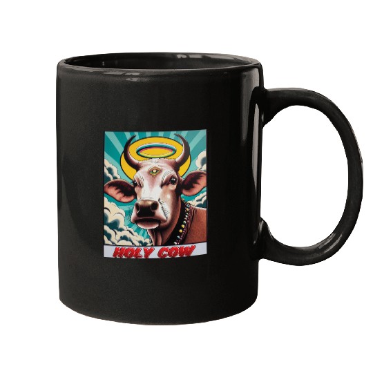 Holy Cow Humor Funny Comics Mugs