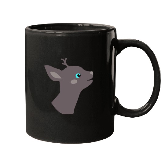 Fantasy Deer Like Animal Head Vector 3 Colors Mugs
